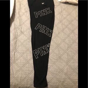 Pink bling leggings XL